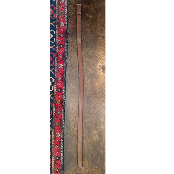 Orvis Men’s Surcingle Belt Size 42 Brown Leather Trim Green Stripe - Picture 7 of 7